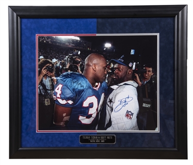 Emmitt Smith and Thurman Thomas Dual Signed and Framed 16x20 Photo (Beckett)